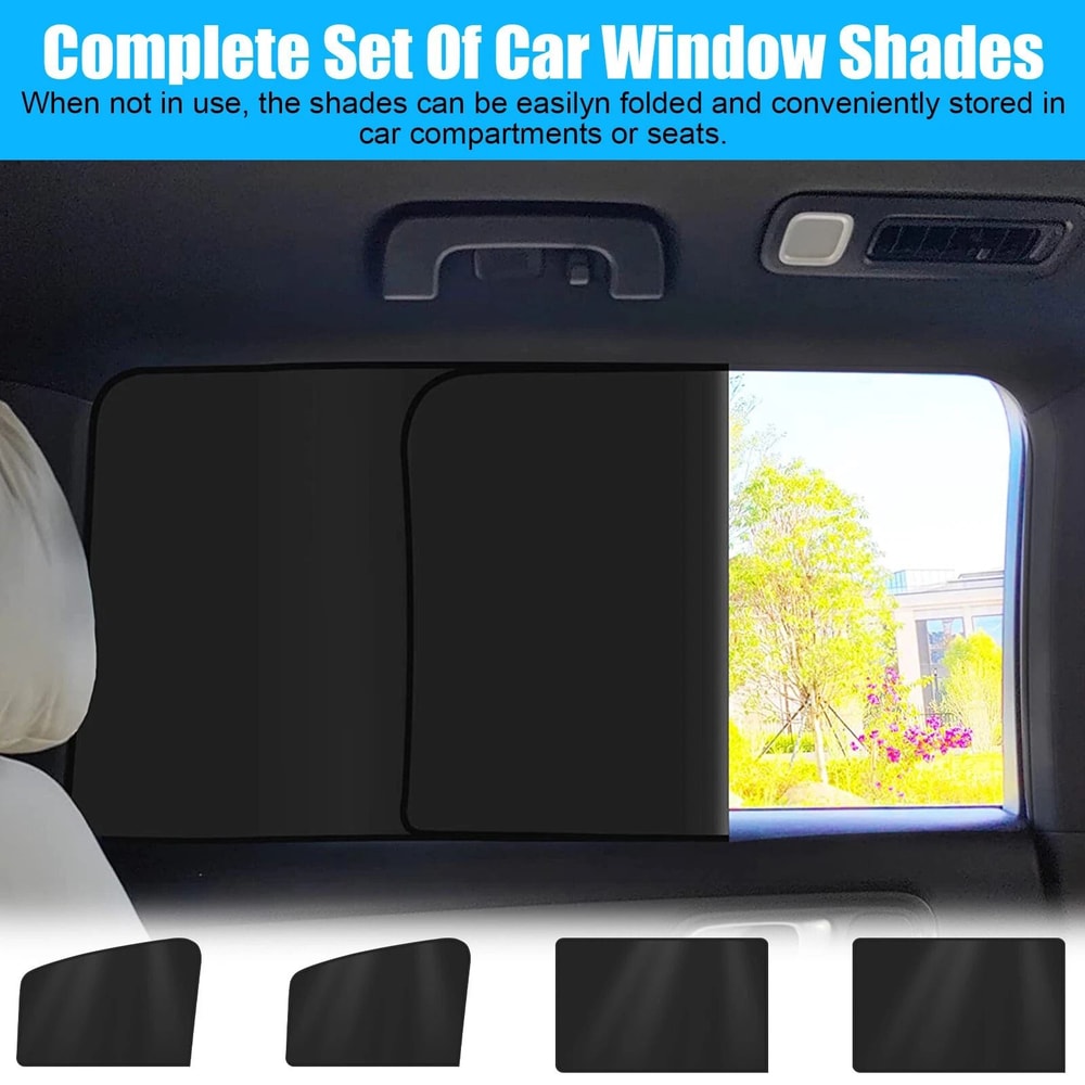 Magnetic Window Sun Shades Car Privacy Covers For Front Rear UV Protection Shield 3