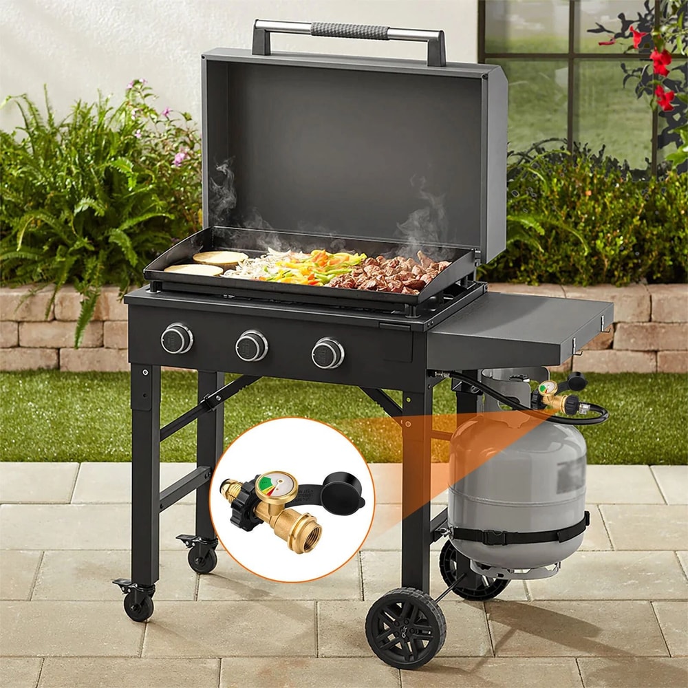 Universal Propane Tank Gas Gauge With Builtin Pressure Meter HeavyDuty Brass Construction For Safe 1