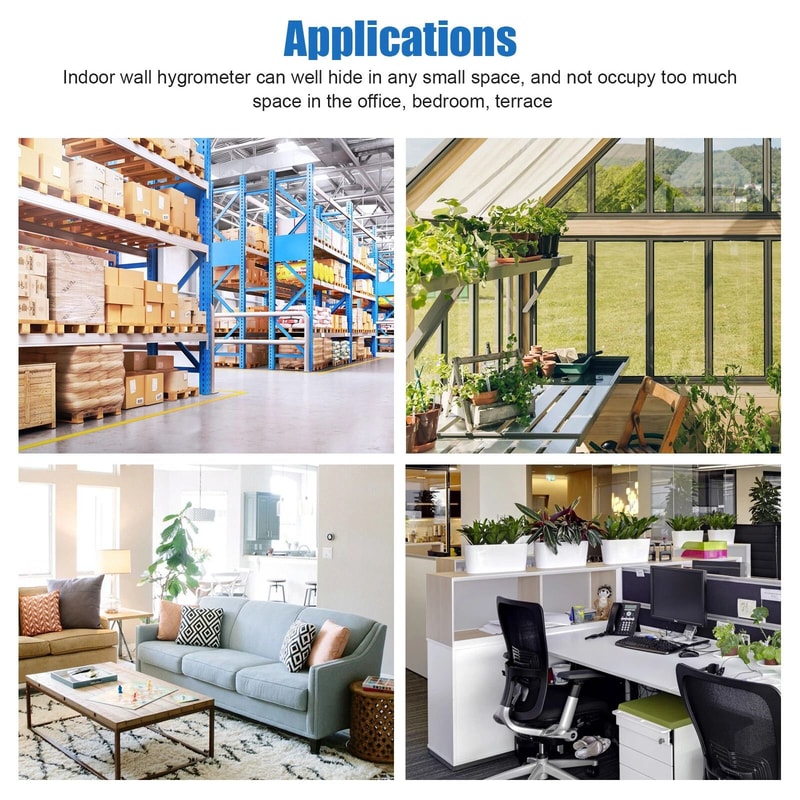 Garden Wall Thermometer Hygrometer Indoor Outdoor Humidity Meter For Yard And Greenhouse 2