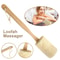 Exfoliating Wood Loofah Back Scrubber Brush Long Handle Massage Body Shower Brush 1