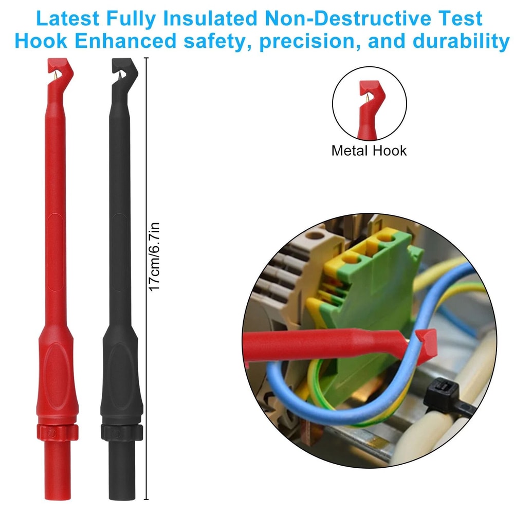 Automotive Test Probe Lead Kit Multimeter Piercing Wire Clip Tool 4