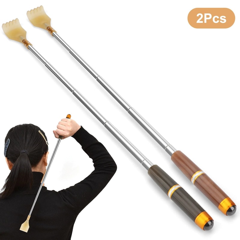 Telescoping Back Scratcher Portable Acupoint Massager Relieve Itching Tool 5
