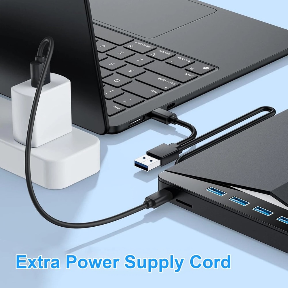 USB Slim External CD DVD RW Drive Burner Player For Laptop PCs Black 3