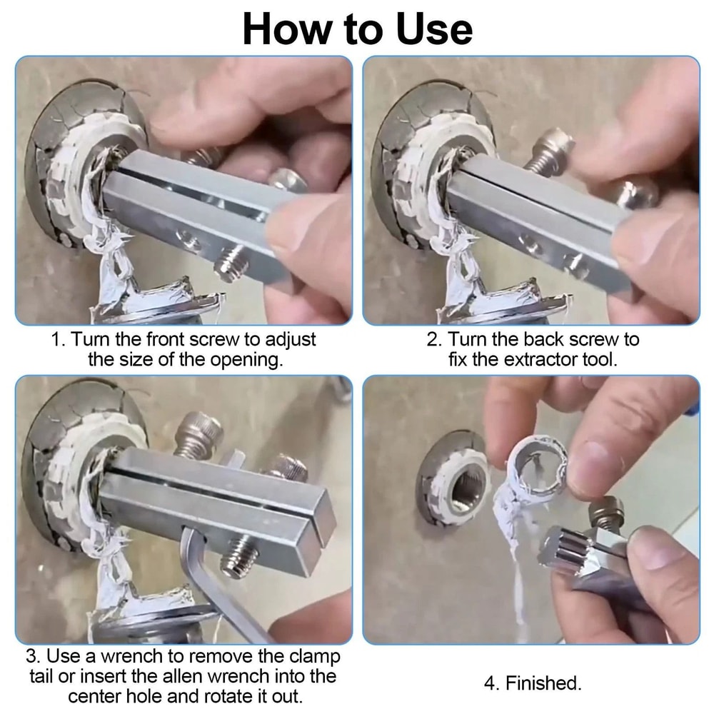 Stripped Screw Extractor Set Broken Pipe Removal Tool For Plumbing 2