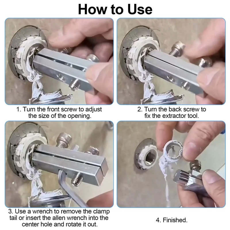 Stripped Screw Extractor Set Broken Pipe Removal Tool For Plumbing 2