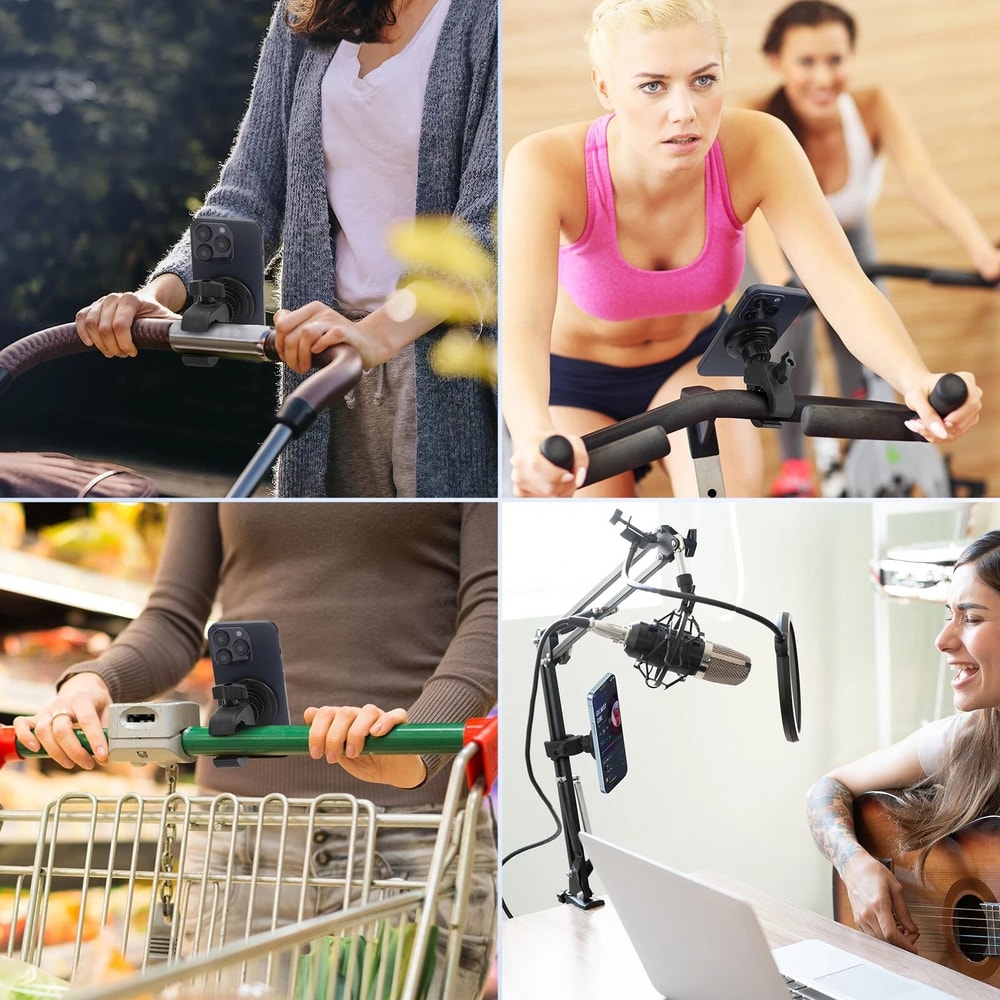 Universal Magnetic Cell Phone Holder Mount For Gym Treadmills Bicycles 1