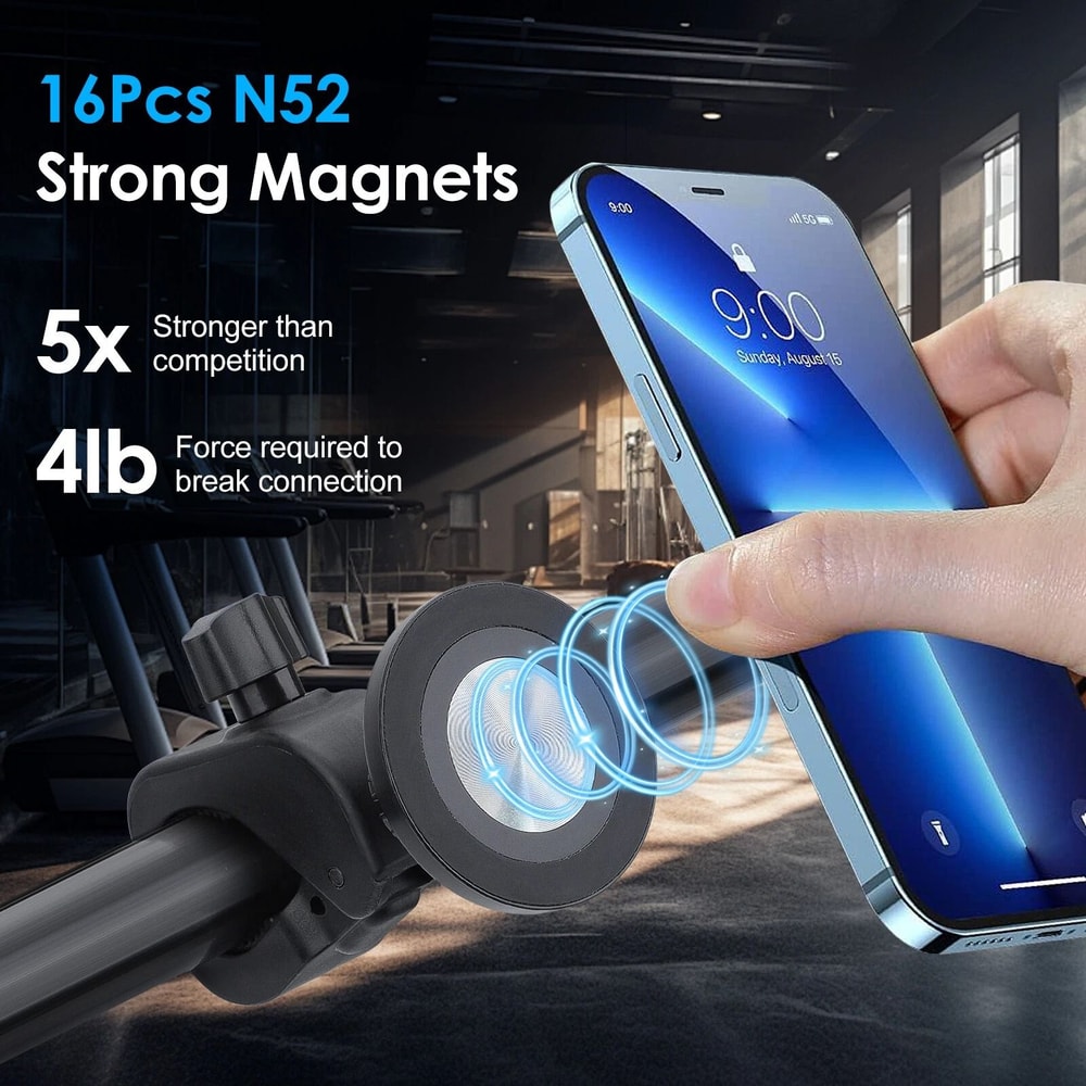 Universal Magnetic Cell Phone Holder Mount For Gym Treadmills Bicycles 4