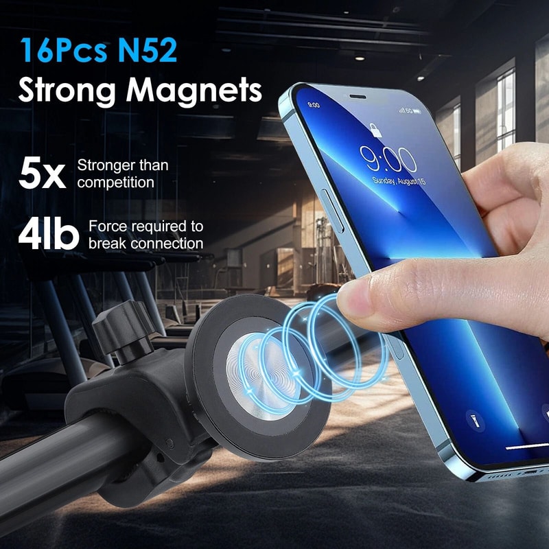 Universal Magnetic Cell Phone Holder Mount For Gym Treadmills Bicycles 4