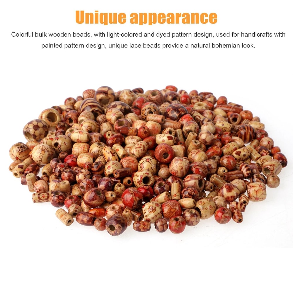 Craft DIY Wooden Beads For Jewelry Making Natural Flower Bead Supplies 5