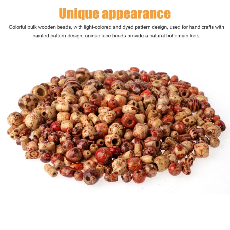 Craft DIY Wooden Beads For Jewelry Making Natural Flower Bead Supplies 5