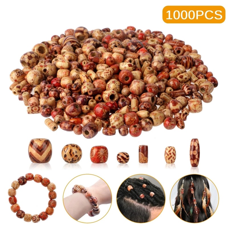 Craft DIY Wooden Beads For Jewelry Making Natural Flower Bead Supplies 7