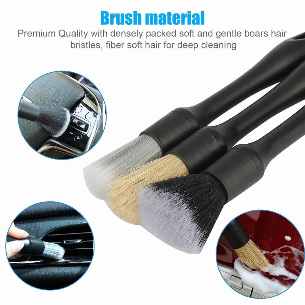 Detailing Brush Kit Car Wash Brushes Engine Interior Clean Set 5