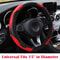 Black Steering Wheel Cover Leather Car Accessories AntiSlip For Safe Driving 5