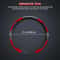 Black Steering Wheel Cover Leather Car Accessories AntiSlip For Safe Driving 3