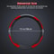 Black Steering Wheel Cover Leather Car Accessories AntiSlip For Safe Driving 3