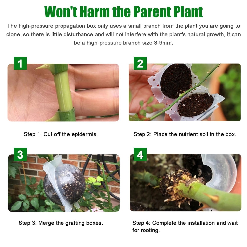 Plant Root Growing Box Reusable Air Layering Pods For Fast Propagation 2