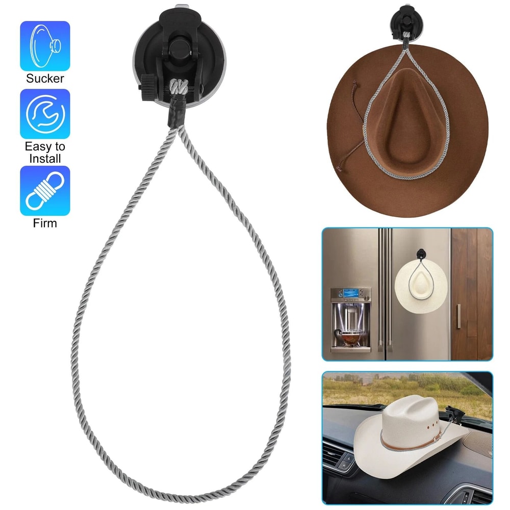 Universal Hat Holder Rack For Vehicles Dashes Glass Door And More Heavy Duty Cowboy Hat Mount 5