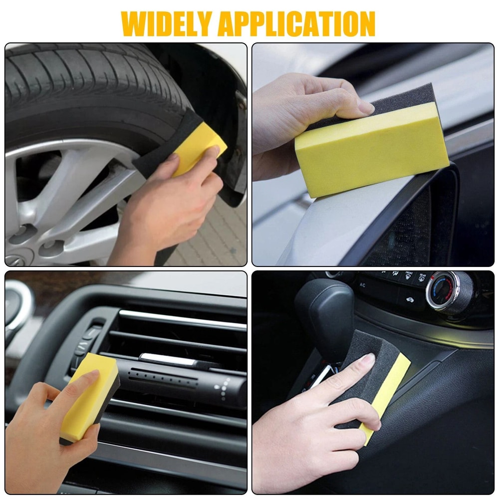 Car Dressing Applicator Pads Reusable Sponge For Tire Shine Protectant And Contour Detailing 1