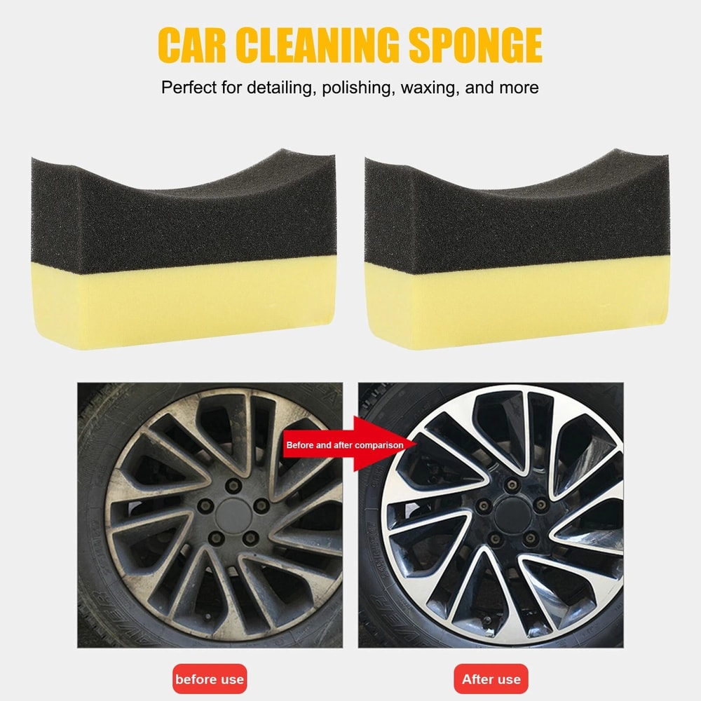 Car Dressing Applicator Pads Reusable Sponge For Tire Shine Protectant And Contour Detailing 5