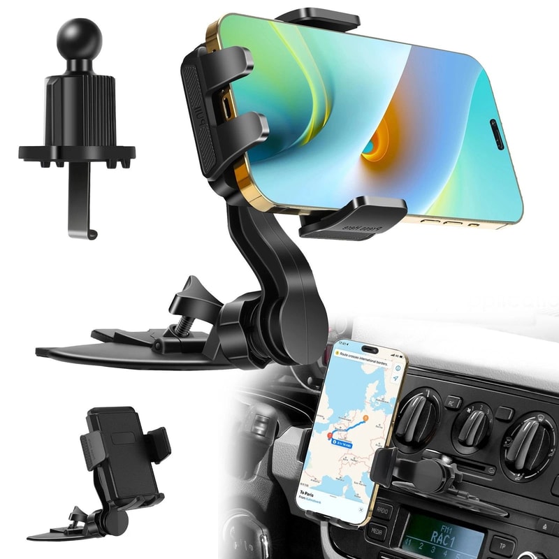 Adjustable Car Phone Mount CD Slot Air Vent Holder 4