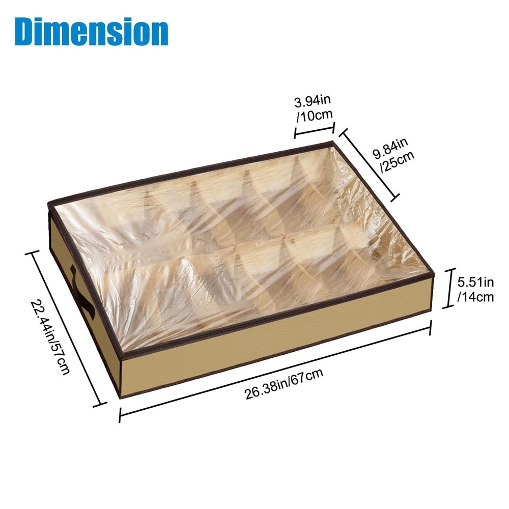 Zippered Shoe Storage Box Bag For Closet Organization Dustproof Under Bed Holder 1