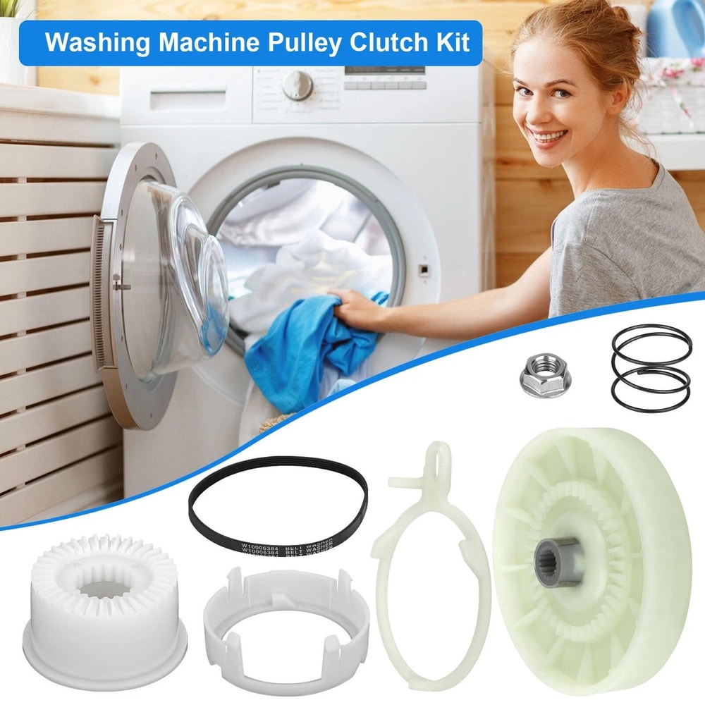 Washer Pulley Clutch Kit Drive Belt Cam Replacement Easy Install 7