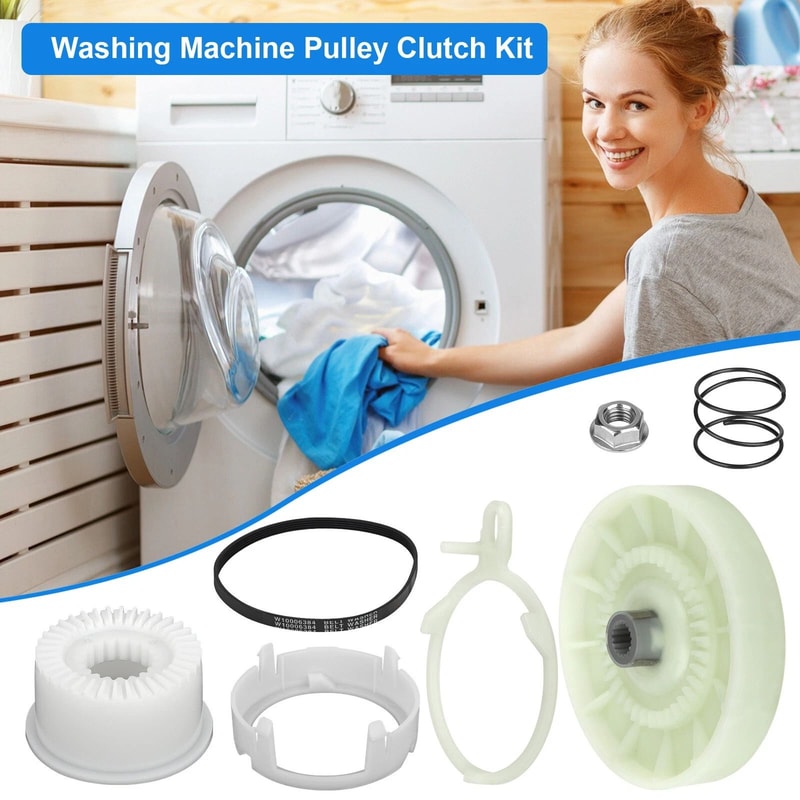 Washer Pulley Clutch Kit Drive Belt Cam Replacement Easy Install 7