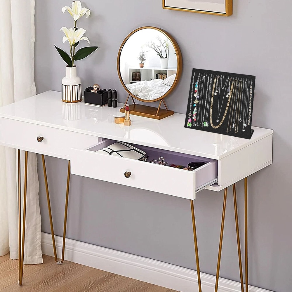 Black Velvet Jewelry Display Stand Organizer Holder For Chains And Necklaces 2