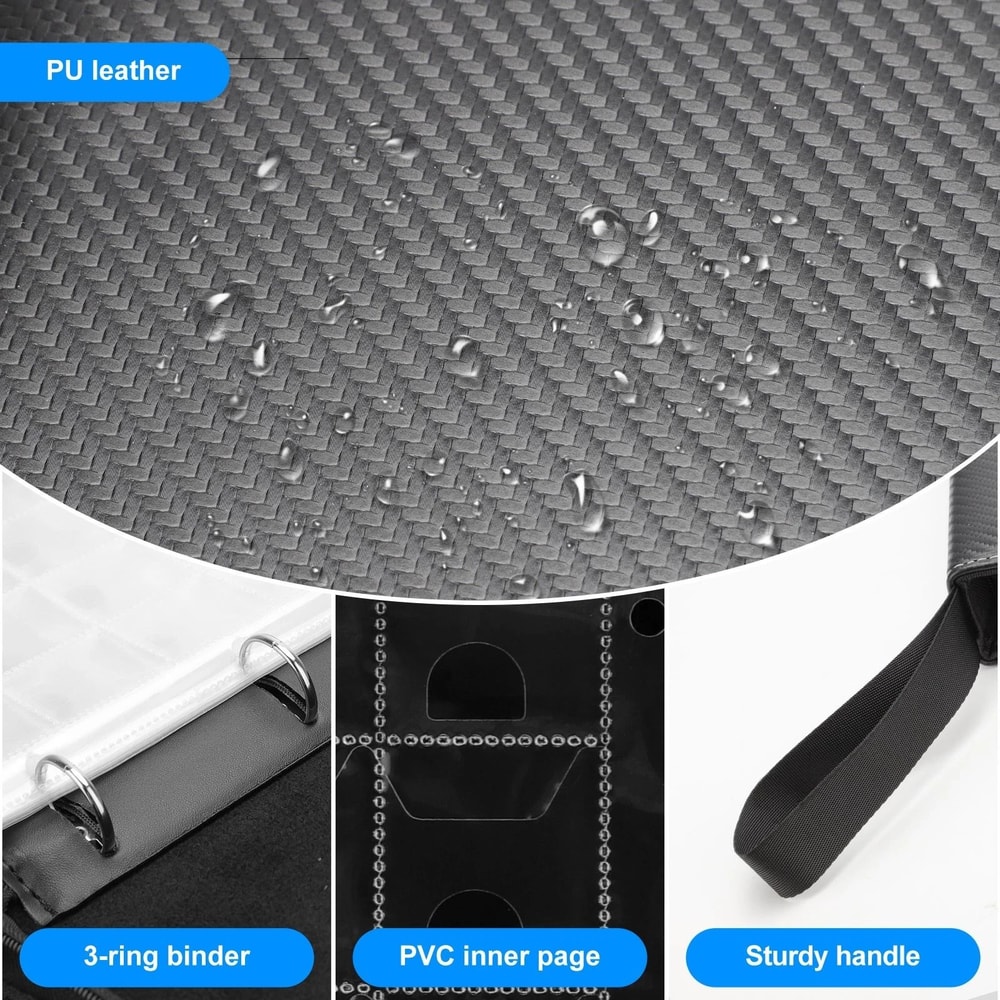 Coin Collection Binder With Pockets Leather Flip Storage Book With Zipper For Stamps And Trading Ca 2