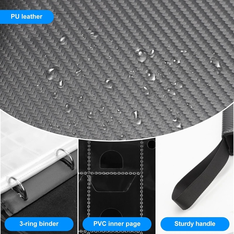 Coin Collection Binder With Pockets Leather Flip Storage Book With Zipper For Stamps And Trading Ca 2