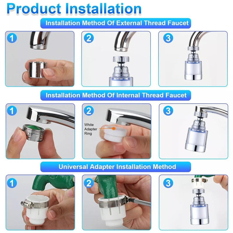 Dual Water Flow Faucet Filter Tap Filtration For Kitchen Sink 3