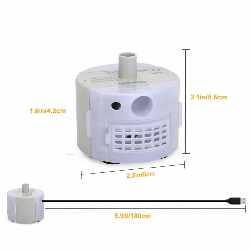 Replacement Pump For Pet Water Fountain Stainless Steel Cat Water Dispenser Quiet Design 4