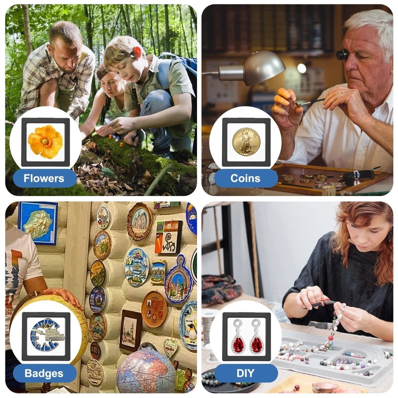 Floating Coin Display Frame Stand Holder For Coins Jewelry Medals And Keepsakes 1