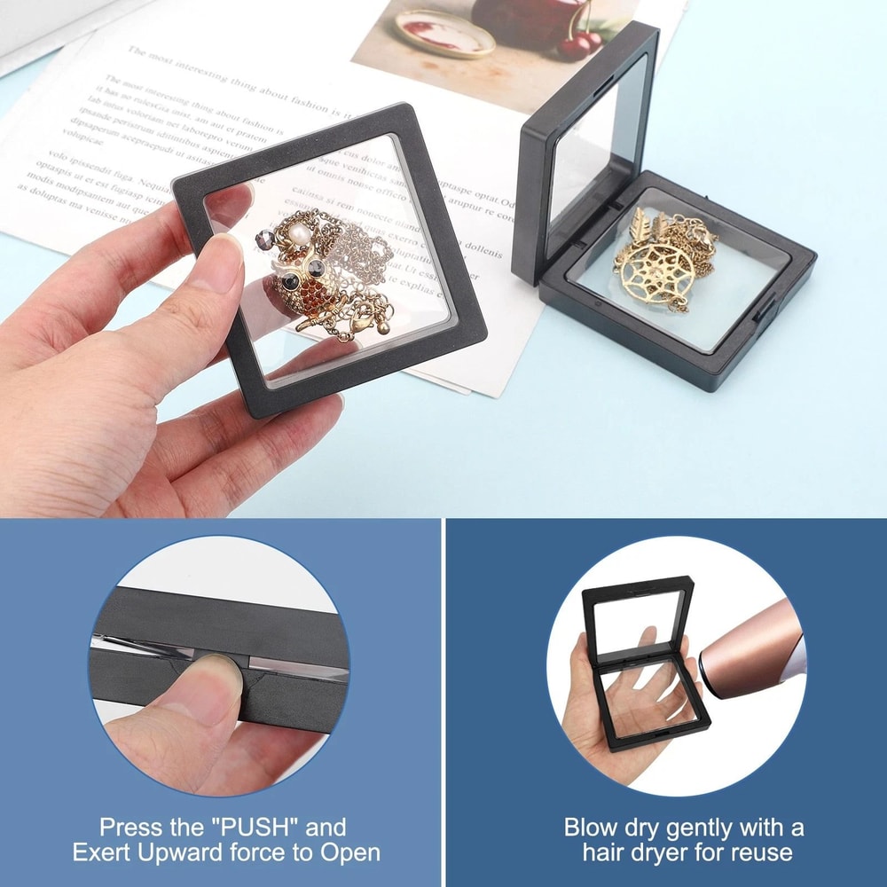 Floating Coin Display Frame Stand Holder For Coins Jewelry Medals And Keepsakes 3