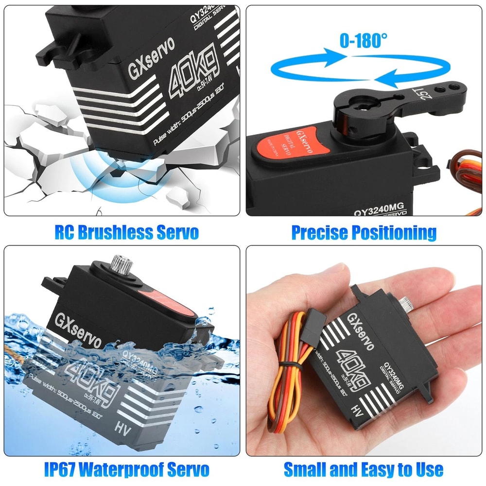 High Torque Digital Servo Waterproof Metal Gear Fast Response For RC Cars 4