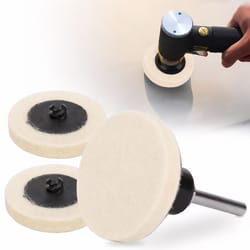 wool disc polishing buffing pads with holder, durable polishing wheels