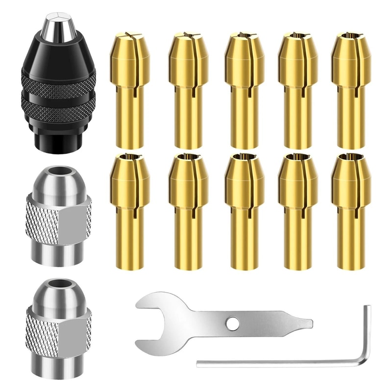Rotary Tool Collet Set Drill Chuck Replacement For LightDuty Accessories 6