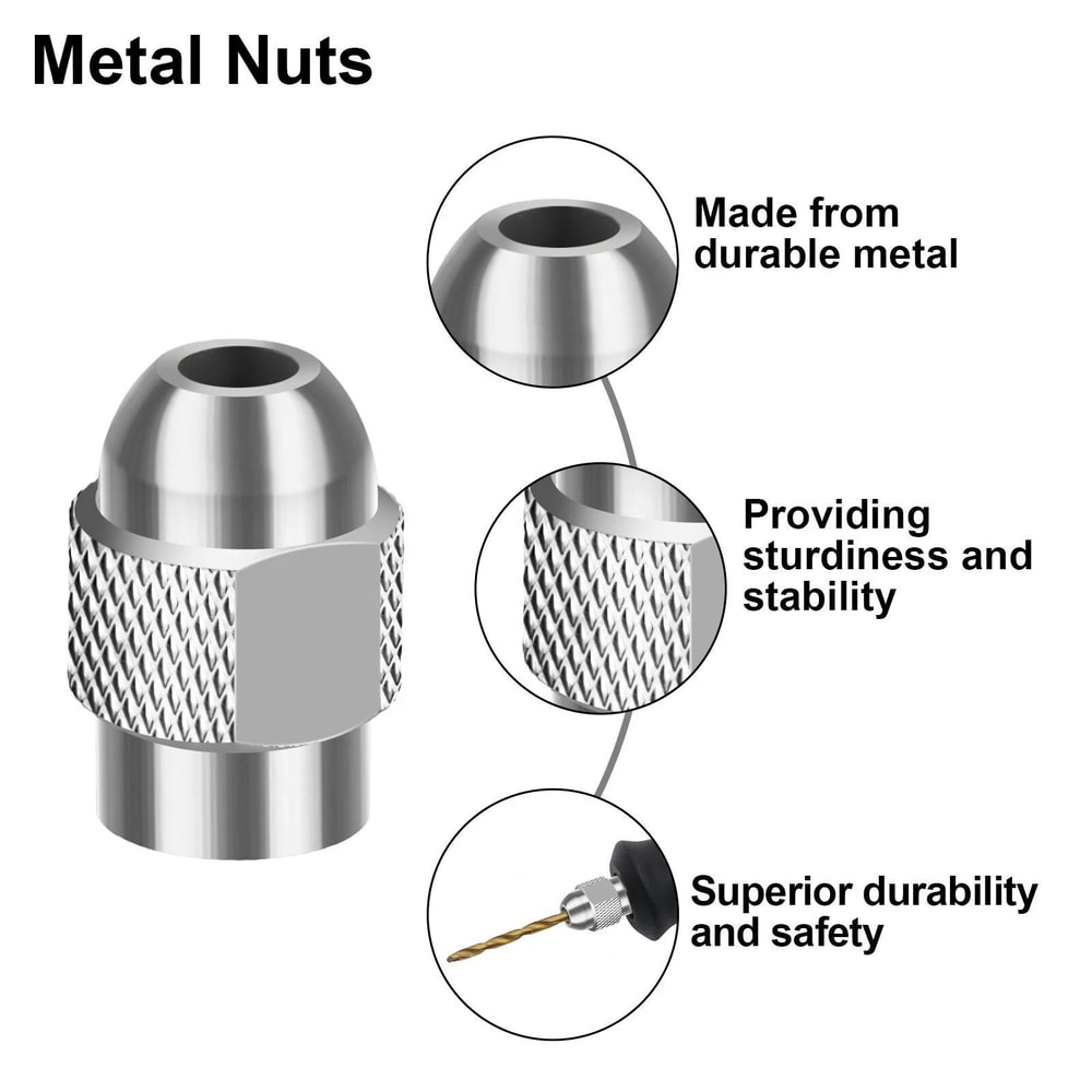 Rotary Tool Collet Set Drill Chuck Replacement For LightDuty Accessories 2