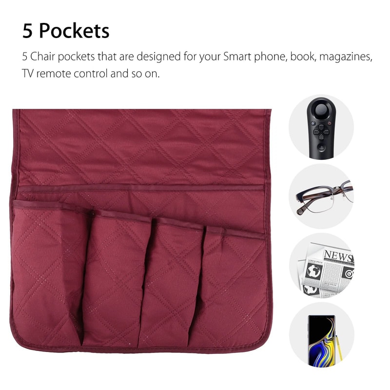 Sofa Arm Rest Organizer Holder With Pockets For TV Remote Couch Bag 3