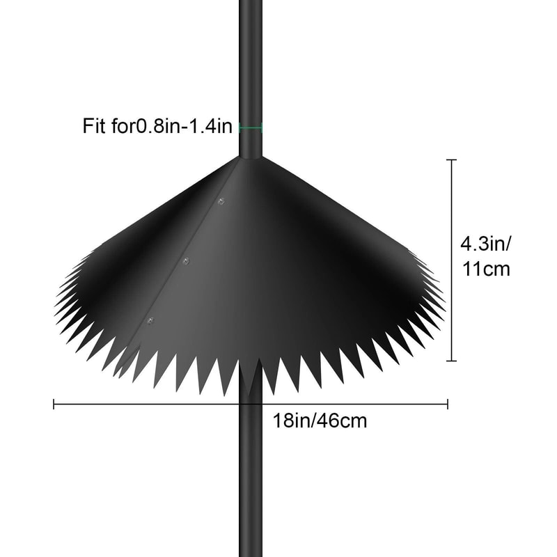 Squirrel Proof Baffle Large Aroundwrap Squirrel Baffles For Bird Feeder Protection WeatherResistant 5