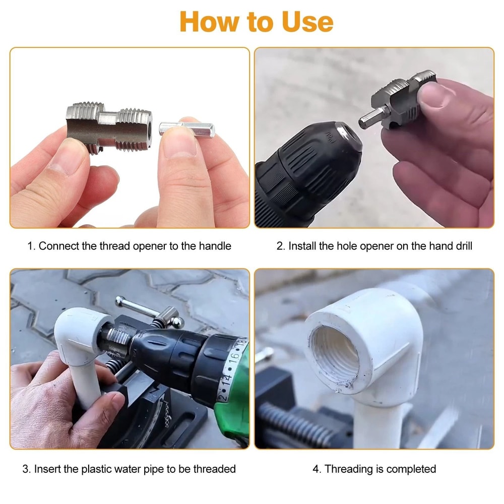 Integrated Pipe Threading Tool Kit External Thread Repair For PVC Water Pipes 2