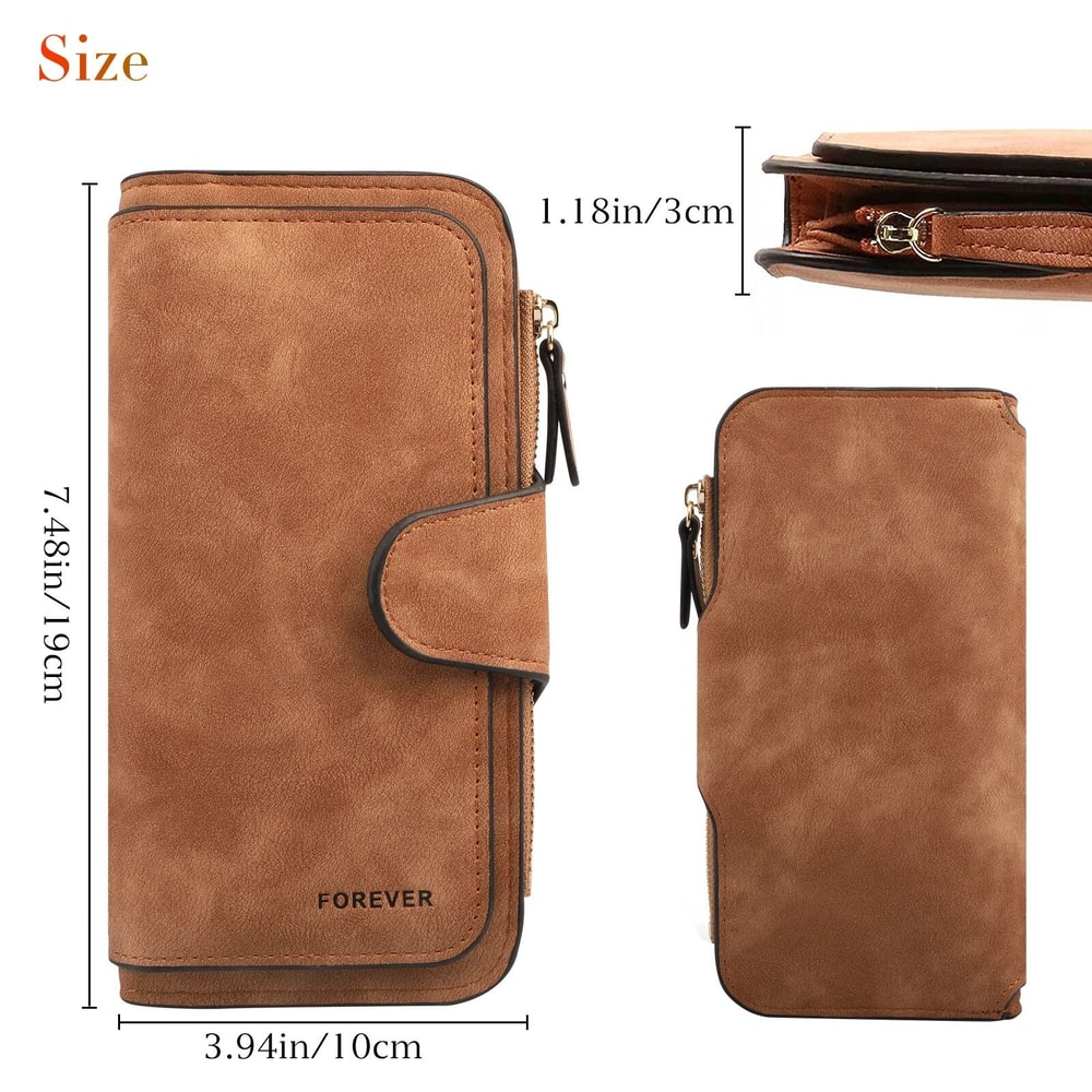 Soft Leather Women Wallet Long Clutch Card Holder Pocket Handbag 1
