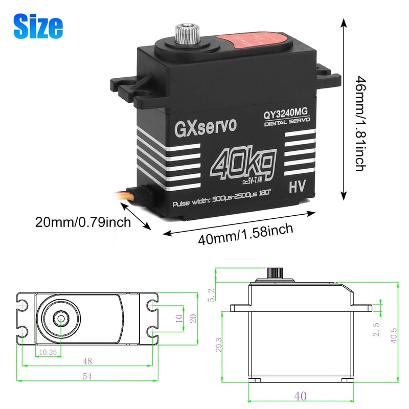 Waterproof Metal Gear Digital Servo High Torque Servo For RC Cars 1