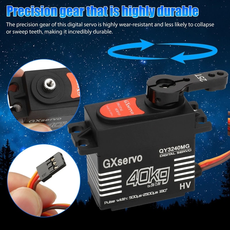 Waterproof Metal Gear Digital Servo High Torque Servo For RC Cars 4