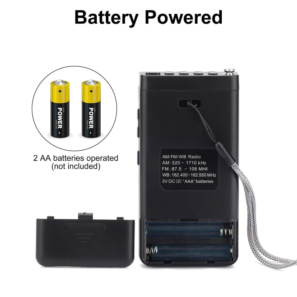 Weather Band Radio With AutoSearch LCD Display Emergency Pocket Radio For Outdoor Use 6