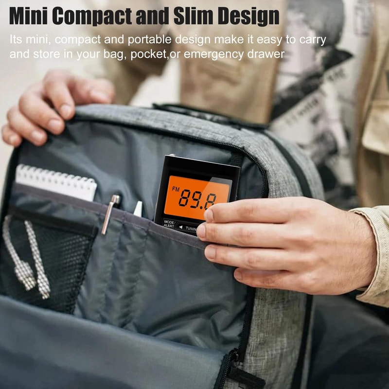 Weather Band Radio With AutoSearch LCD Display Emergency Pocket Radio For Outdoor Use 5