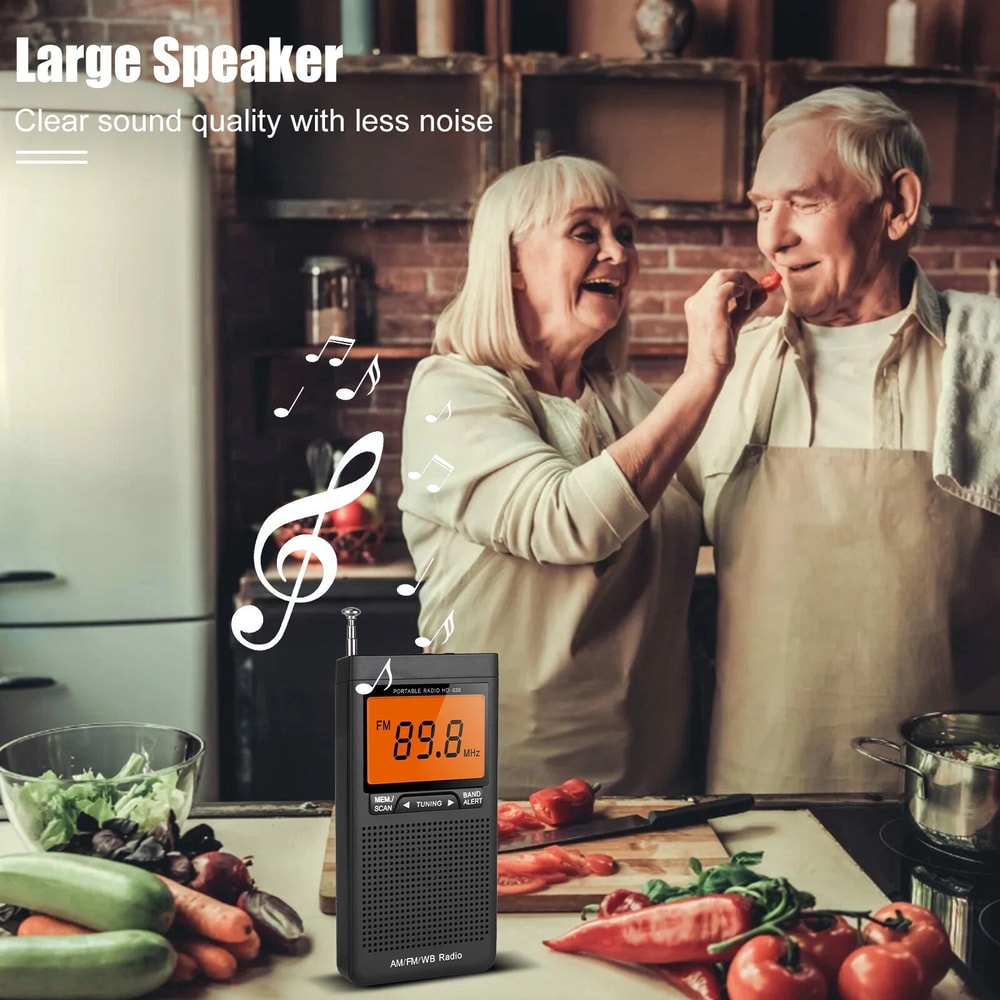 Weather Band Radio With AutoSearch LCD Display Emergency Pocket Radio For Outdoor Use 1