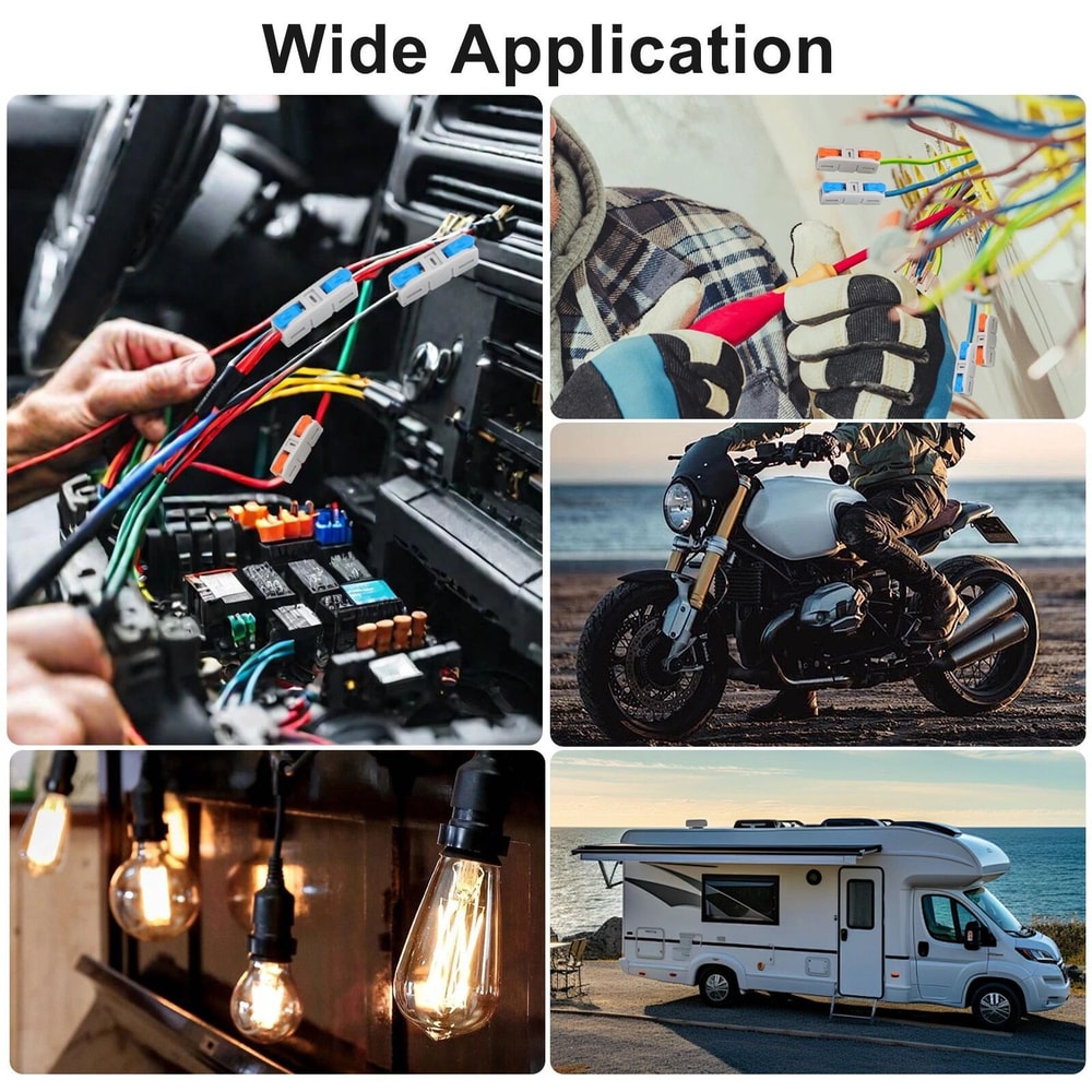 Lever Wire Connectors Compact Inline Quick Connect Terminals For Electrical Splicing 2