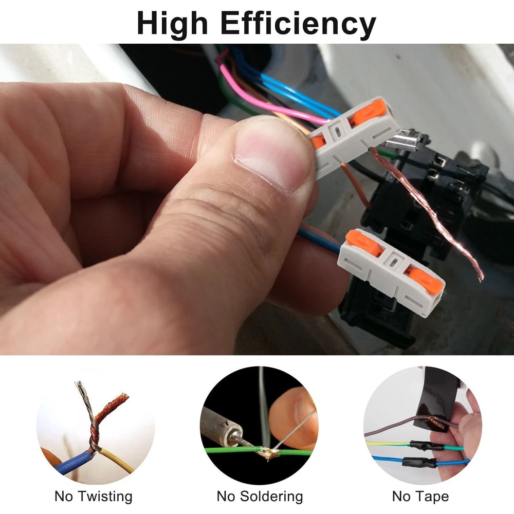 Lever Wire Connectors Compact Inline Quick Connect Terminals For Electrical Splicing 1