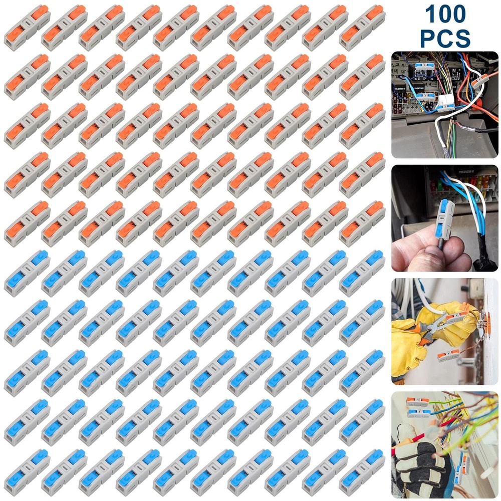Lever Wire Connectors Compact Inline Quick Connect Terminals For Electrical Splicing 7